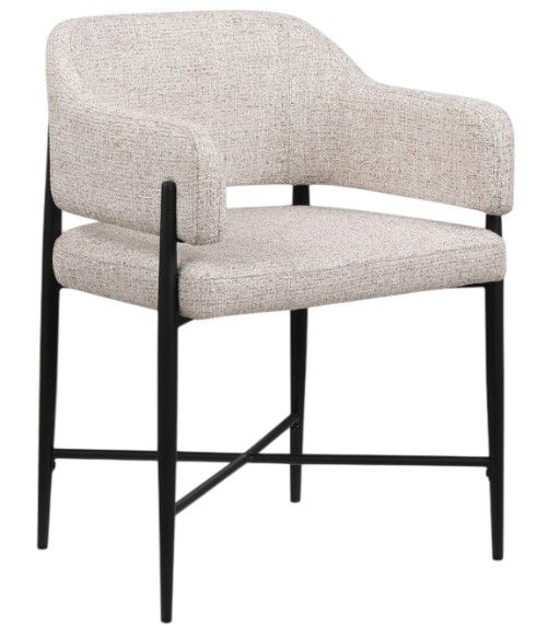 Meridian Furniture Dame Beige/Black Upholstered Dining Chair-0