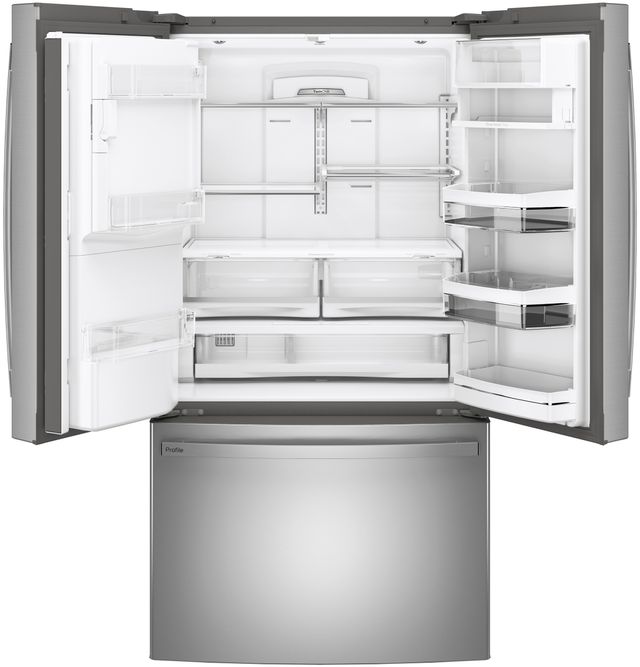 GE Profile™ 36 in. 22.1 Cu. Ft. Fingerprint Resistant Stainless Steel Counter Depth French Door Refrigerator-2