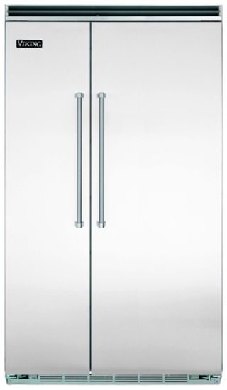 Viking® 5 Series 48" 29.1 Cu. Ft. Stainless Steel Built-In Side-by-Side Refrigerator