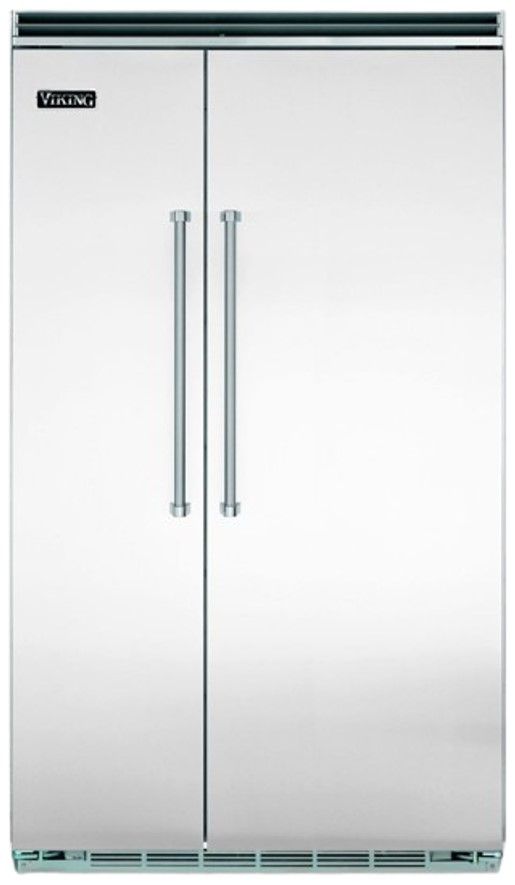 Viking® 5 Series 48" 29.1 Cu. Ft. Stainless Steel Built-In Side-by-Side Refrigerator-0