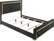 Crown Mark Pepe Black Queen Upholstered Panel Bed-3