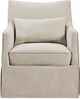 Olliix by Martha Stewart Beige London Skirted Swivel Chair-0