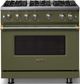 Viking® 5 Series 36" Martini Pro Style Gas (LP) Range with Brushed Brass Trim-3