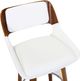 Inspire™ Hudson Swivel White/Walnut 26" Counter Stool -4