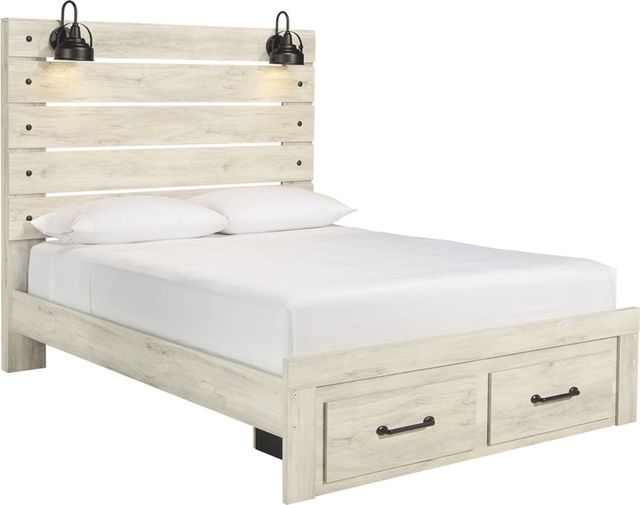 Signature Design by Ashley® Cambeck 6-Piece Whitewash Queen Storage  Panel Bed Set-1