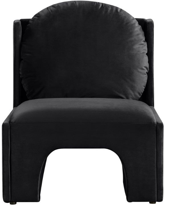 Meridian Furniture Sigma Black Velvet Upholstered Accent Chair-1