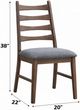 ACME Furniture Mayah 2-Piece Dark Gray/Walnut Dining Side Chair Set-2