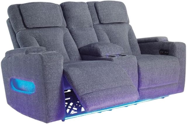Signature Design by Ashley® Studio Cave Steel Power Reclining Loveseat with Adjustable Headrest-4