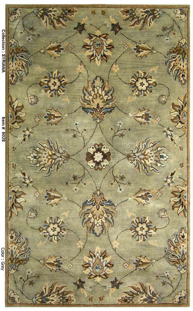KAS Rugs Syriana Grey Allover Kashia 5'x8' Rug-0