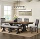Elements International Montrose 6-Piece Brown Dining Set with Espresso Base-1