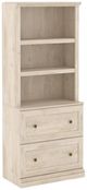 Sauder® Chalked Chestnut® Bookcase with Drawers-0