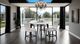Furniture of America® Sabro 5-Piece White Round Counter Table Set with Black Base-1