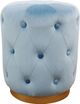 TOV Furniture Skylar Blue Velvet Ottoman-0