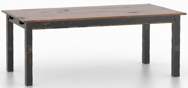 Canadel Customizable Spice Washed Dinning Table with Black Wooden Legs-1