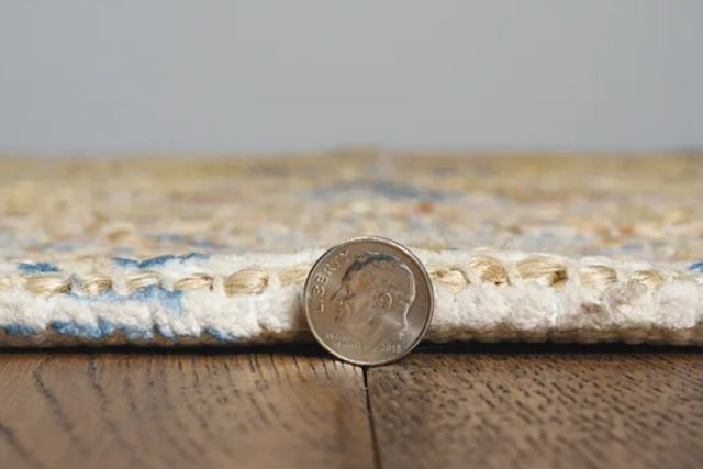 KAS Rugs Morris Gold/Lt Blue Karissa 5'x7' Area Rug-3
