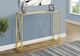 Monarch Specialties Inc. Glass Top 42"L Console Table with Gold Metal Frame-2