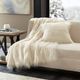 Olliix by Madison Park Edina 1 Ivory Faux Fur Throw-1