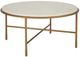 Signature Design by Ashley® Alben Beige Cocktail Table with Antique Gold Base-0