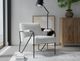 International Furniture Direct Lotus Oyster/Matte Black Accent Chair-2