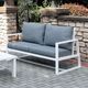 Furniture of America® India Gray/White Aluminum/Fabric Outdoor Loveseat-1