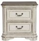 Liberty Furniture Magnolia Manor 4-Piece Antique White/Gray Queen Upholstered Bedroom Set-4