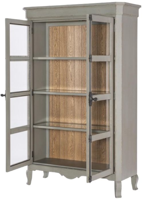 Legacy Classic Vintage Market Barnwood Oak/Northern Moss Display Cabinet-1