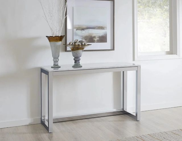 Modus Furniture Amalfi Chrome/White Sideboard-1