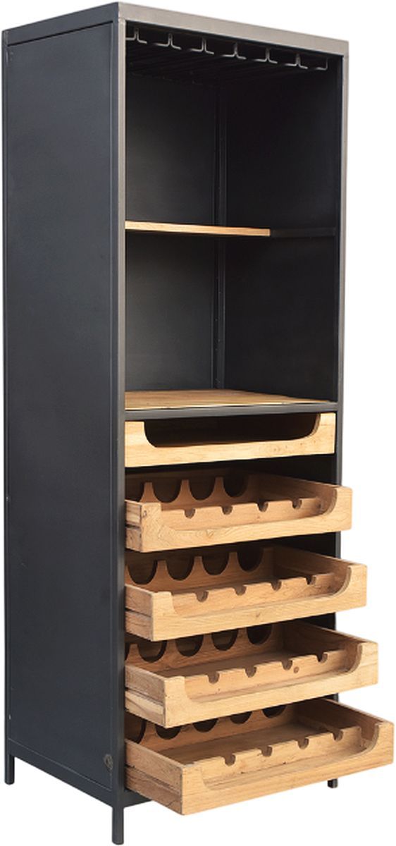 Moe's Home Collection Chef's Natural Teak Wine Bar-0