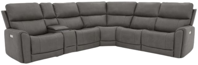 Flexsteel® Carter 6-Piece Smoke Power Reclining Sectional with Power Headrests and Lumbar-0