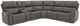 Flexsteel® Carter 6-Piece Smoke Power Reclining Sectional with Power Headrests and Lumbar-0