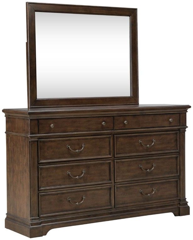 Liberty Furniture Arden Road Satin Cherry Dresser and Mirror-0