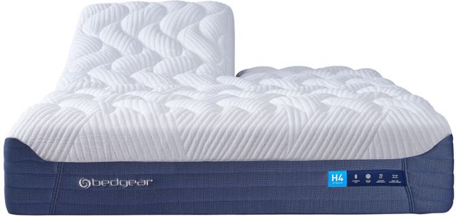 BEDGEAR® H4 Performance® 12" Hybrid Medium Firm Pillow Top Split Head King Mattress in a Box-0