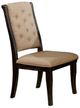 Furniture of America® Patience 2-Piece Beige/Dark Walnut Dining Side Chair Set-0