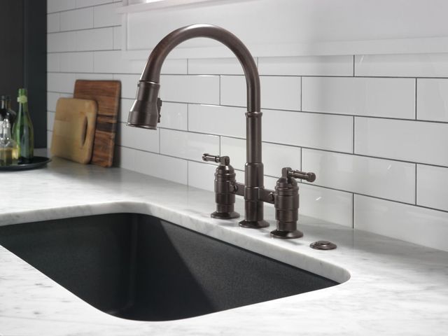 Delta Broderick® Venetian Bronze Two Handle Kitchen Faucet -2
