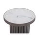 Bassett Mirror Dillon Antique Zinc/White Accent Table-1
