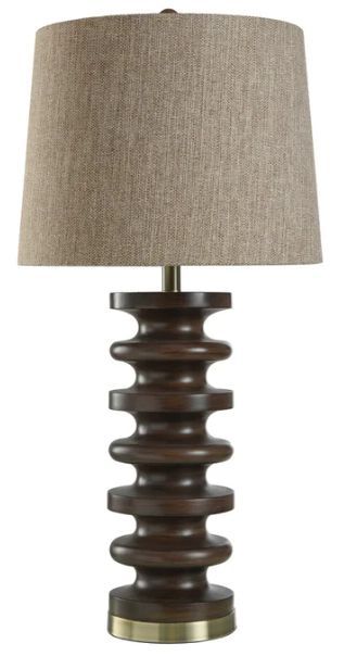 Stylecraft Walnut Ridge Brass/Brown Table Lamp-0