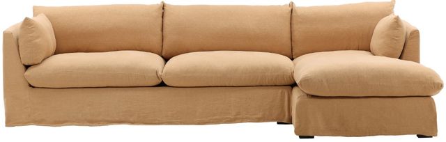 Dovetail Furniture Otis 2-Piece Yellow Right-Arm Facing Sofa Sectional and Chaise-2