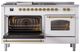 Ilve® Nostalgie II Series 60" White Pro Style Dual Fuel Range-4