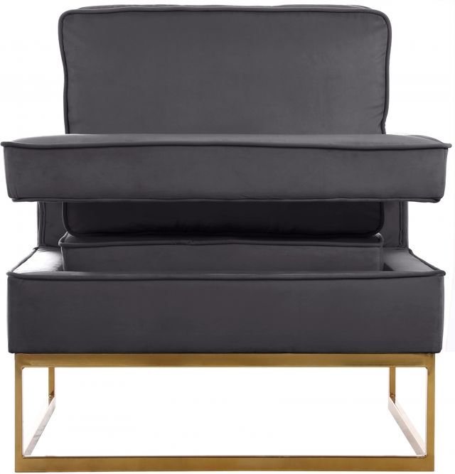 Meridian Furniture Noah Grey/Gold Velvet Chair-1