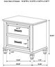 Coaster® Franco 4-Piece Distressed White Queen Storage Bedroom Set-3