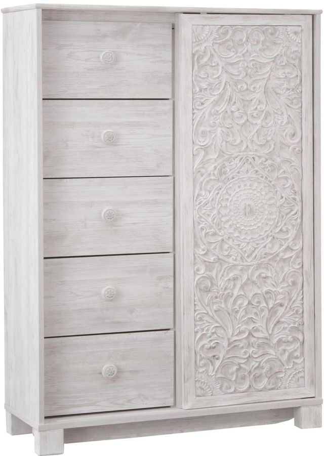Signature Design by Ashley® Paxberry 3-Piece Whitewash Full Panel Headboard Set-2