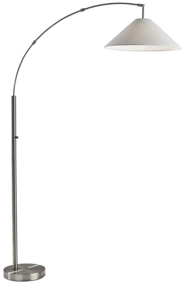 Adesso® Braxton Brushed Steel Arc Lamp-0
