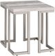 Steve Silver Co. David Gray Driftwood End Table with Matte Pewter Base-1