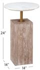 Bassett Mirror Holt White Accent Table with Beige Base-3