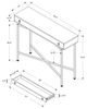 Monarch Specialties Inc. Grey Reclaimed Wood 42"L Console Table with Black Metal Base -3