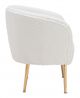 Zuo® Sherpa Beige & Gold Accent Chair-2