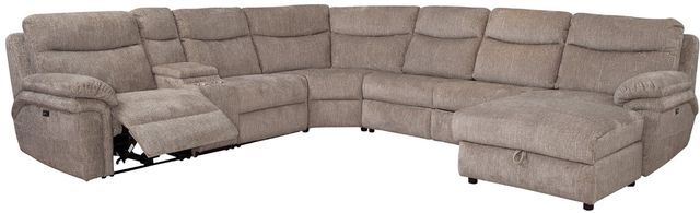 Behold™ Home Waverly 6-Piece Driftwood Power Reclining Sectional and Chaise-1