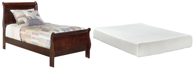 Sierra Sleep® by Ashley® Alisdair 2-Piece Memory Foam Twin Sleigh Bed Set-0