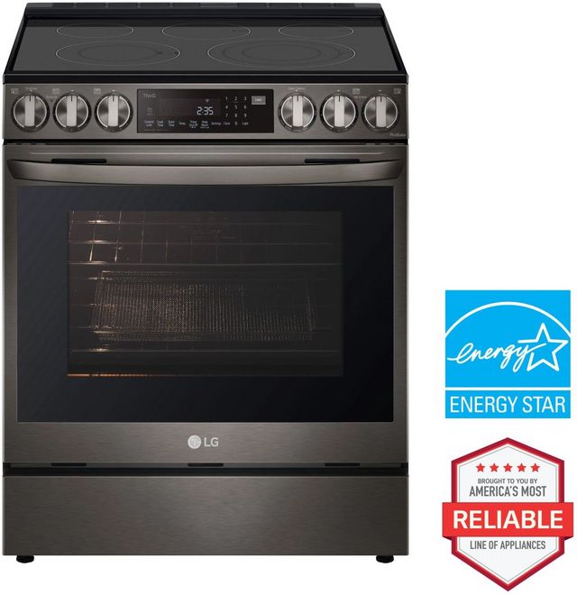 LG 30"  PrintProof™ Black Stainless Steel Slide In Electric Range-11