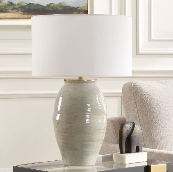 Uttermost® Amos Rustic Blue Gray Table Lamp-1